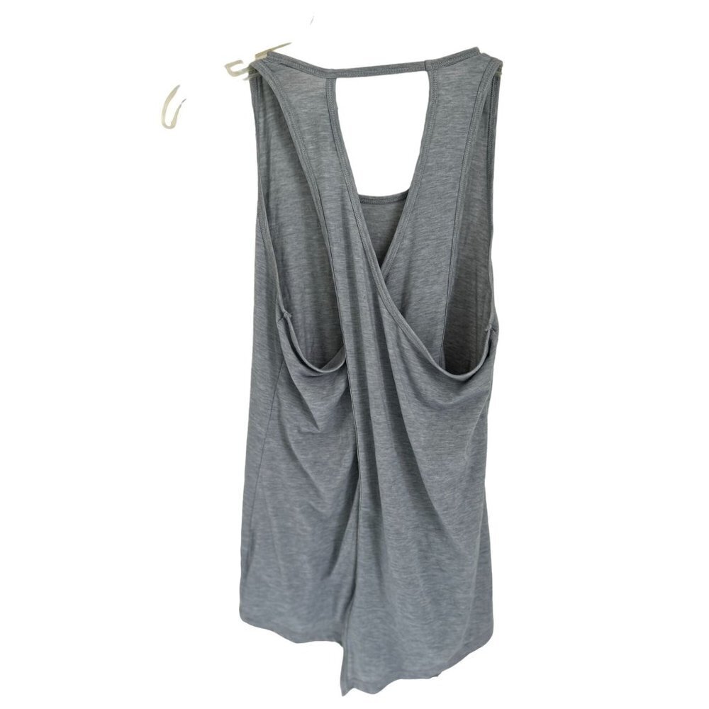 Athleta Tank Overlapping Back Gray Lightweight - image 1